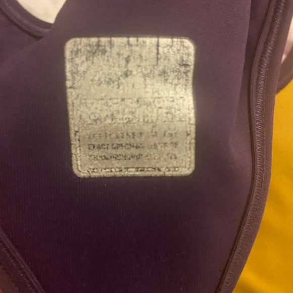 Nike Fit Sports Bra Lakers Eggplant and Gold xs - Picture 5 of 7